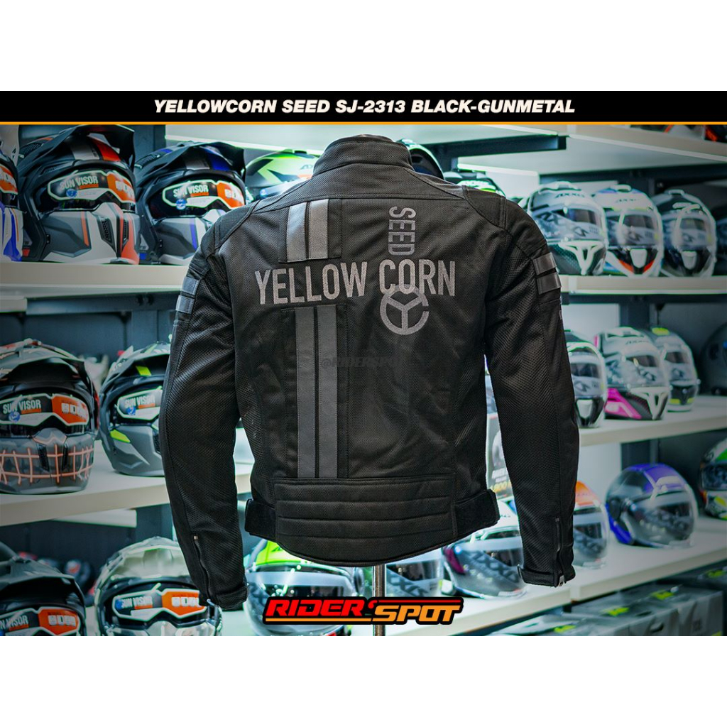 Jaket Motor Yellowcorn SEED SJ-2313 BK/GM Jacket Touring Ori Japan