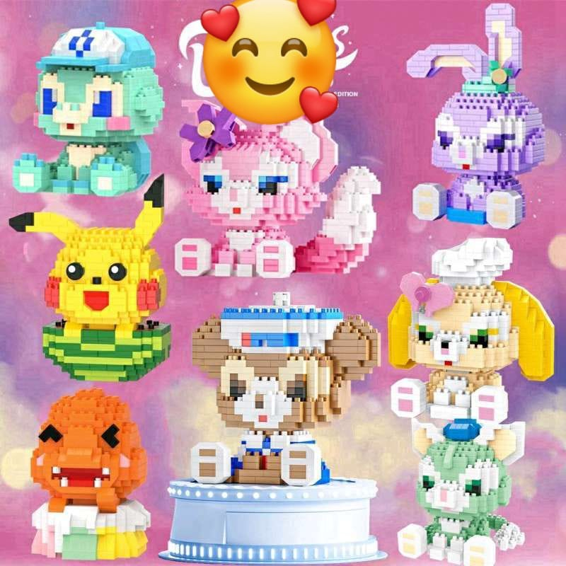 terbaru Mainan Balok Susun Nano Block Mainan Disney Block Mainan Anak DIY 3D Puzzle Toy Brick Edukatif Untuk Gift