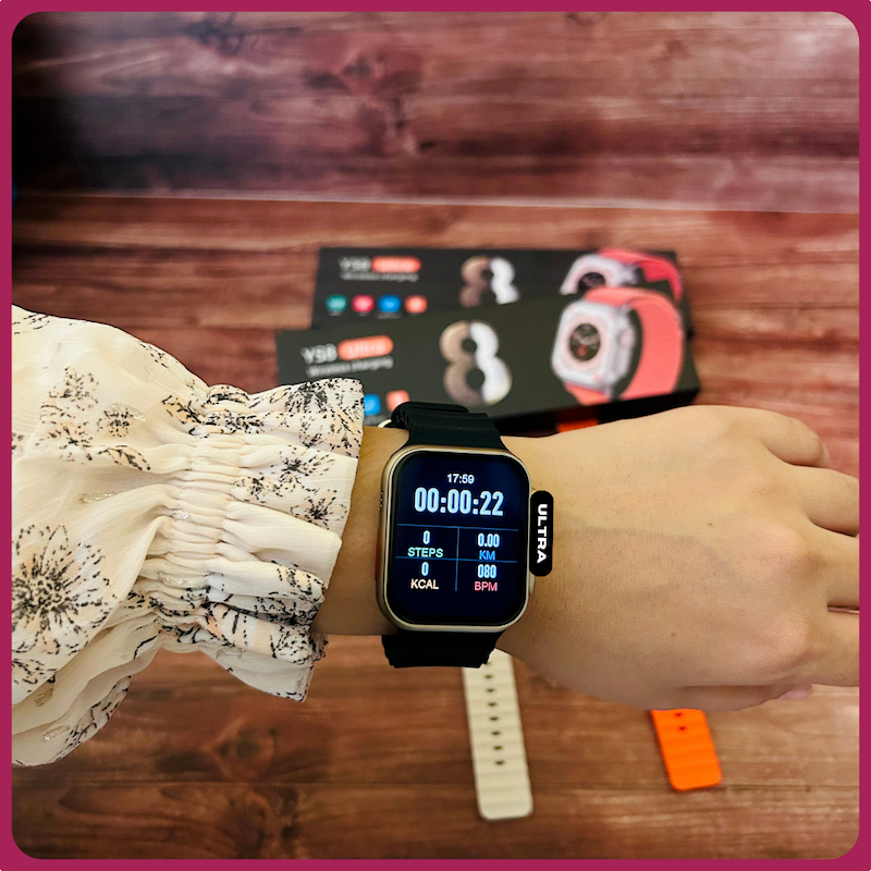 Bergaransi Obone YS8 smartwatch Ultra asli smartwatch pria seri 8 GPS NFC layar selalu menyala wireless charger smartwatch Iwo8 ultra