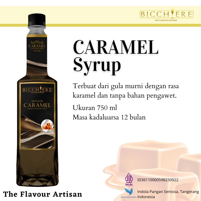 

Syrup Caramel Bicchiere 750 ml - Sirup Rasa Karamel Premium