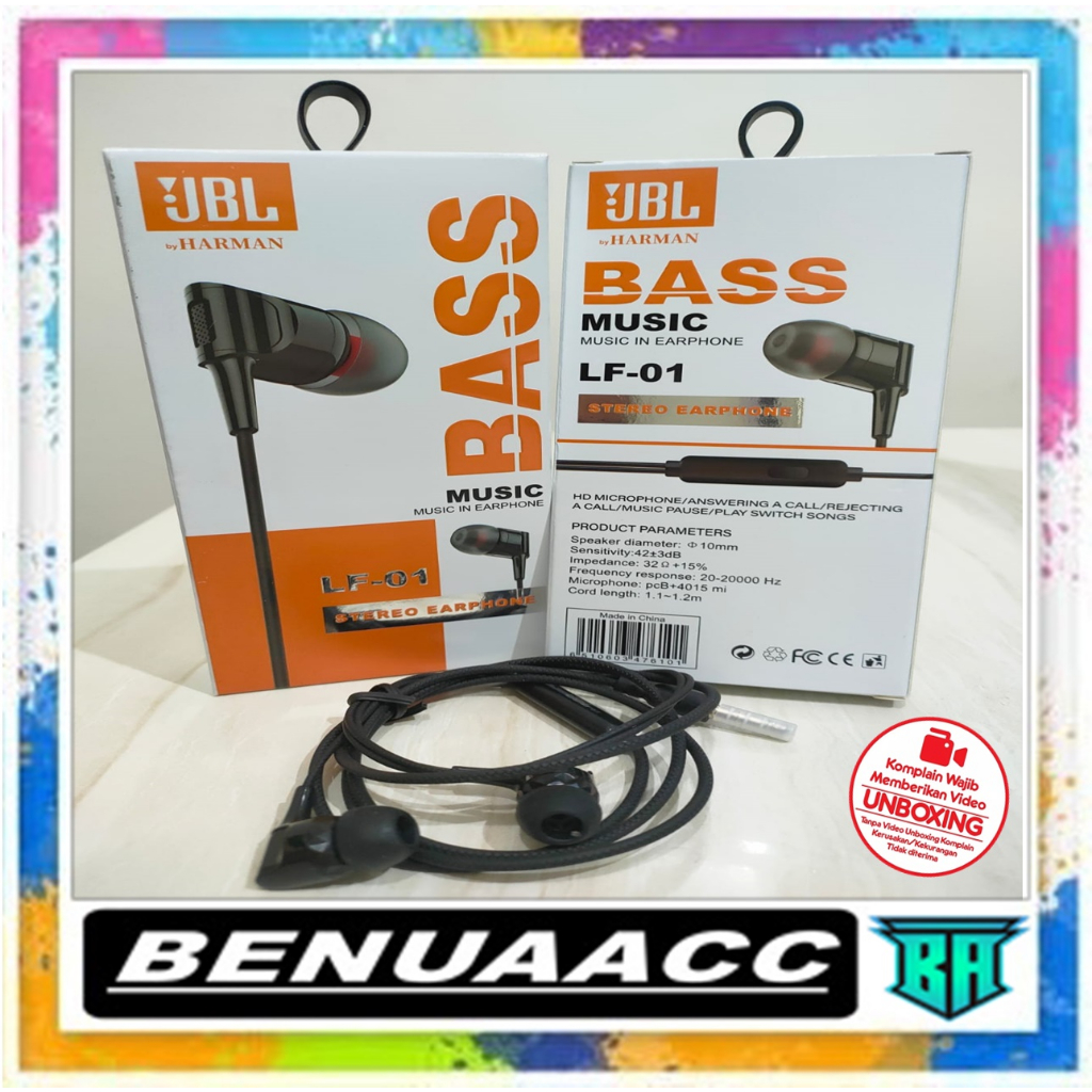 (ba) HF HEADSET JBL LF-01 SUARA JERNIH 100% PACK IMPORT