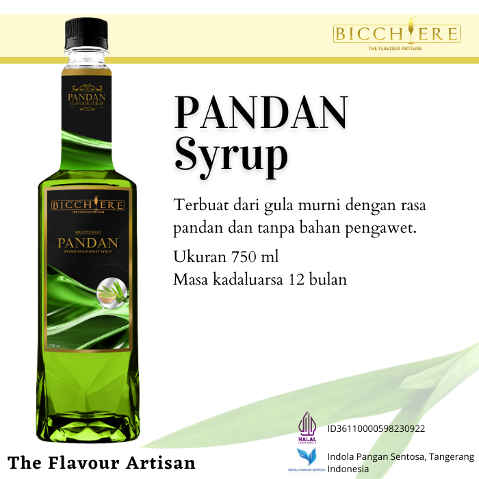 

Syrup Pandan Bicchiere 750 ml - Sirup Rasa Pandan Premium