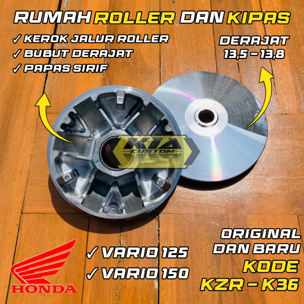 RUMAH ROLLER VARIO 125 VARIO 150 RUMAH ROLLER PULLEY BUBUT CUSTOM