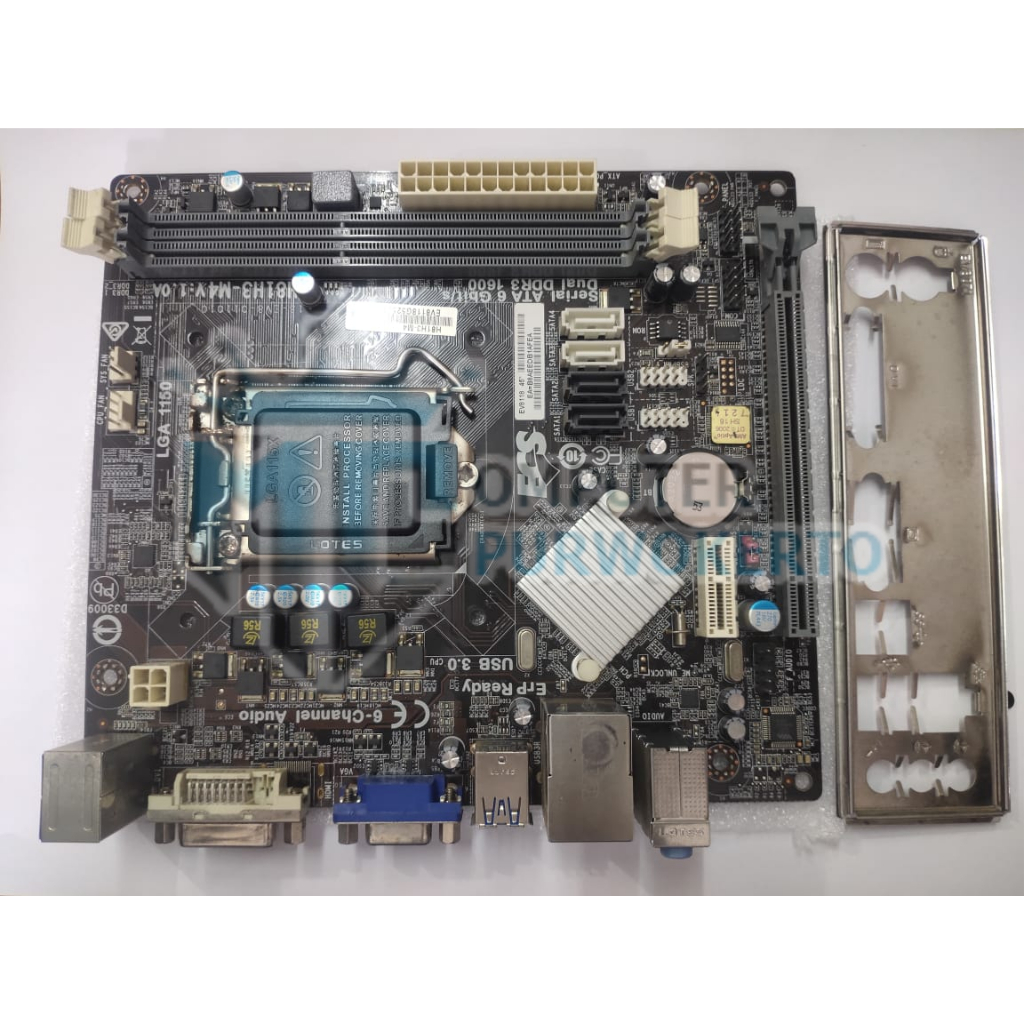 Mobo Mainboard H81 ECS dan Procesor Core i7 4790 + Fan