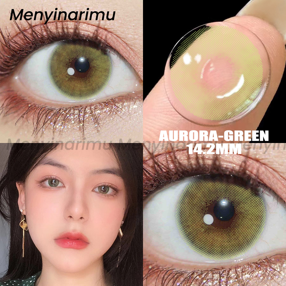 Menyinarimu【COD】Brown Softlens Softlen Warna Gray Lensa Kontak Soflen