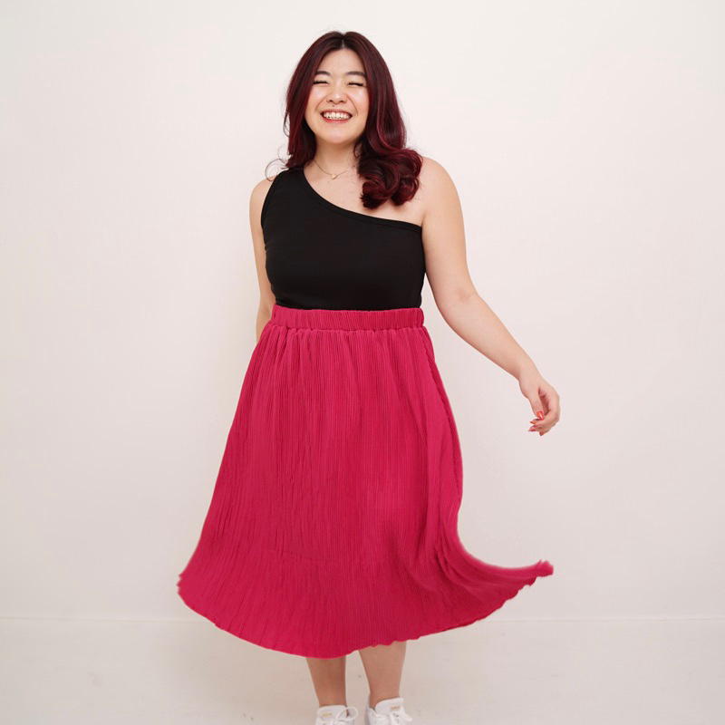 Rei Skirt (rok plisket/ rok midi/ rok bigsize / rok jumbo )