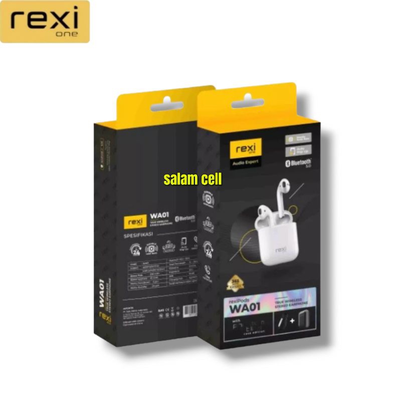 Headset Bluetooth REXI WA01 TWS Original Garansi Resmi