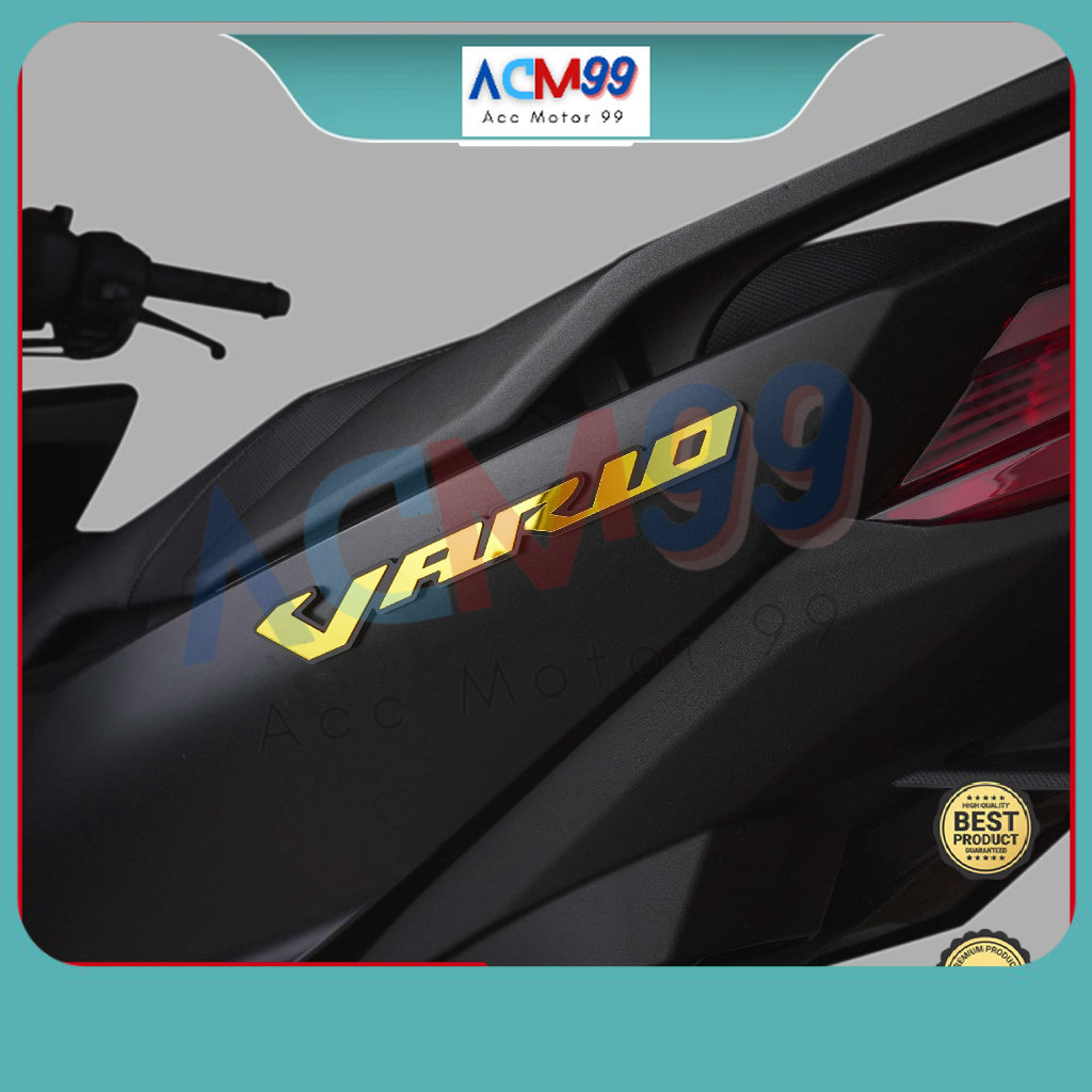 2pcs Emblem timbul logo VARIO garnish Vario 3D timbul akrilik