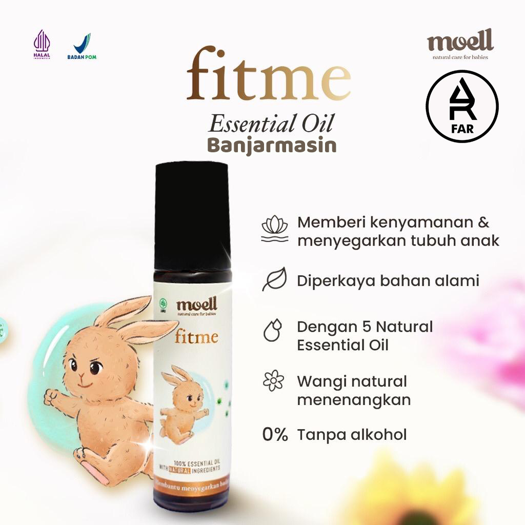 Moell Fitme Natural Essential Oil / Bantu Menyegarkan Tubuh Anak / BPOM