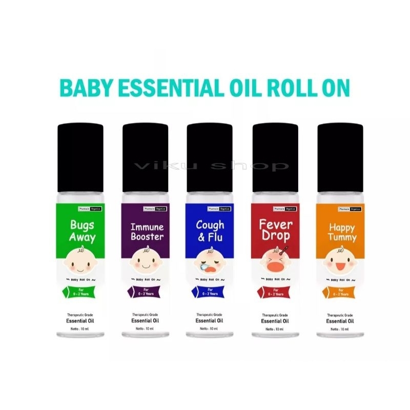 Baby Roll On Essential Oil Aromaterapi Organico 0-2 Tahun