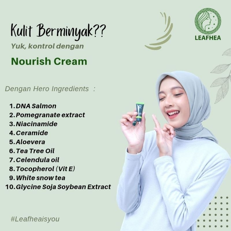 Cream Leafhea Leafhea Nourish Cream Cream Wajah Cream Pencerah Wajah Cream Wajah Glowing