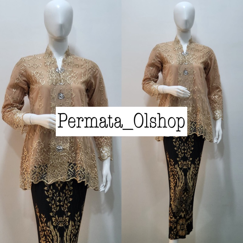 Permata Olshop / Setelan Kebaya Floy Payet / Kebaya Wisuda / Kebaya Busui Modern