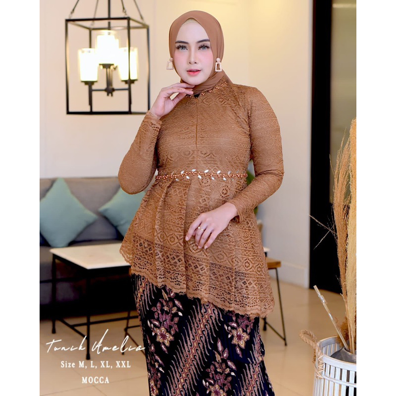 Setelan Kebaya Brukat Wisuda Amelia Nk / Kebaya Modern / Kebaya Wisuda / Kebaya Busui / Kebaya Pesta / Kebaya Kondangan