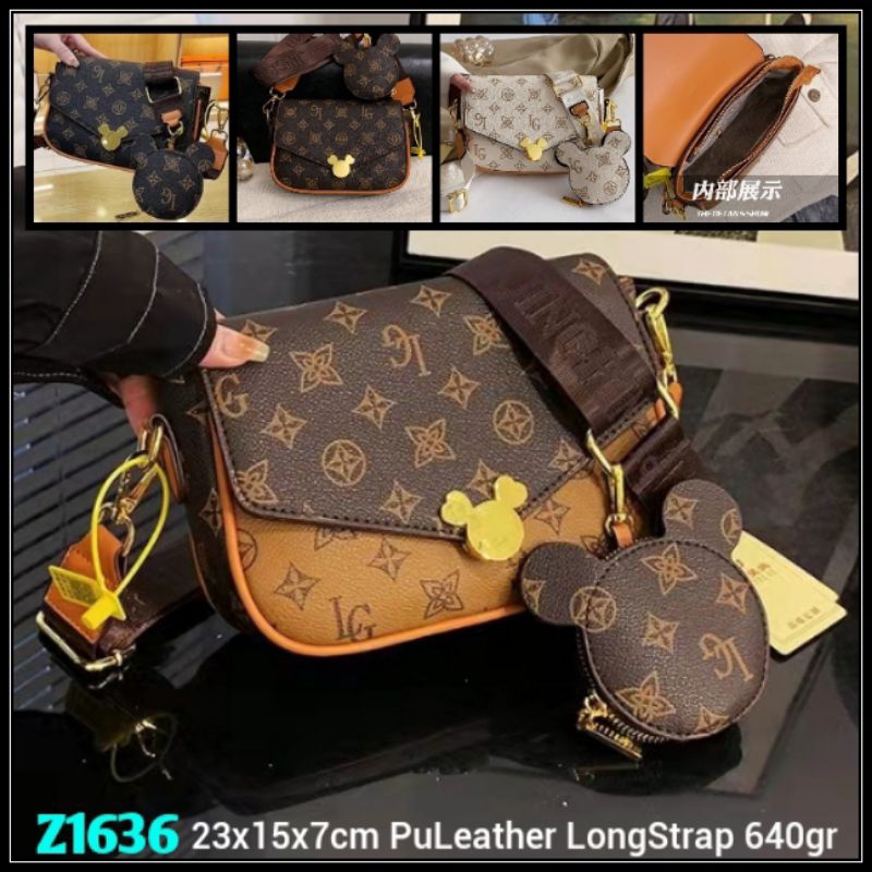 Gij. Sling Flap Crossbody Bag Tas Selempang Wanita Slingbag Cewek  E598 K2164 Z1636 K854  1kg2  2in1