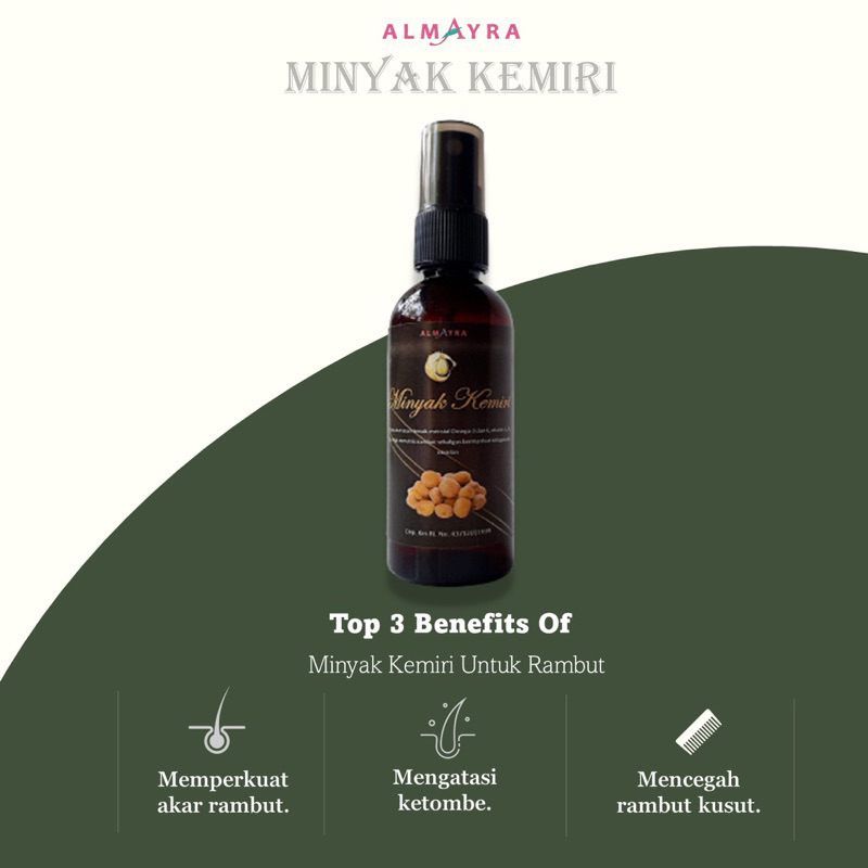 ALMAYRA MINYAK KEMIRI 100% MURNI / MINYAK KEMIRI / MINYAK RAMBUT
