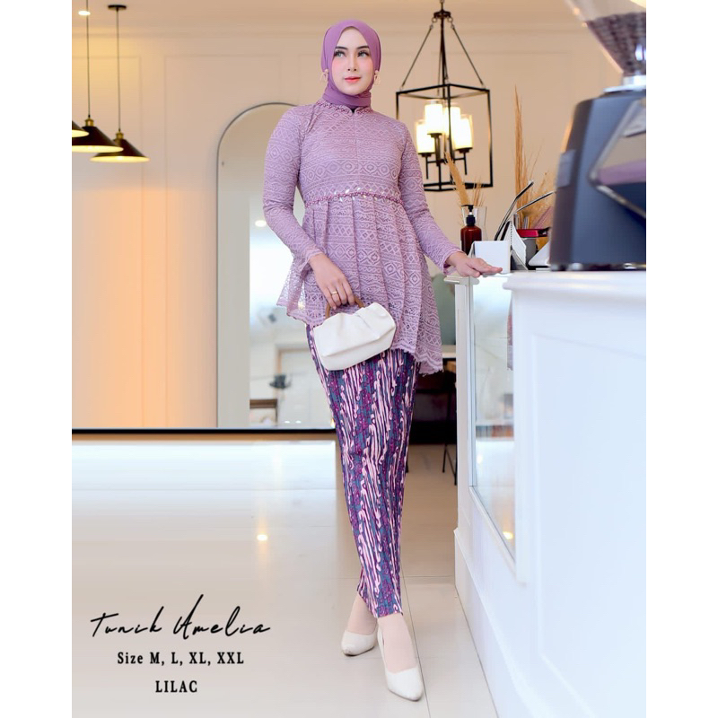 Setelan Kebaya Brukat Amelia/ Kebaya Bsui/ Kebaya Terbaru/ Kebaya Pesta/ Kebaya Wisuda/ Kebaya Konda