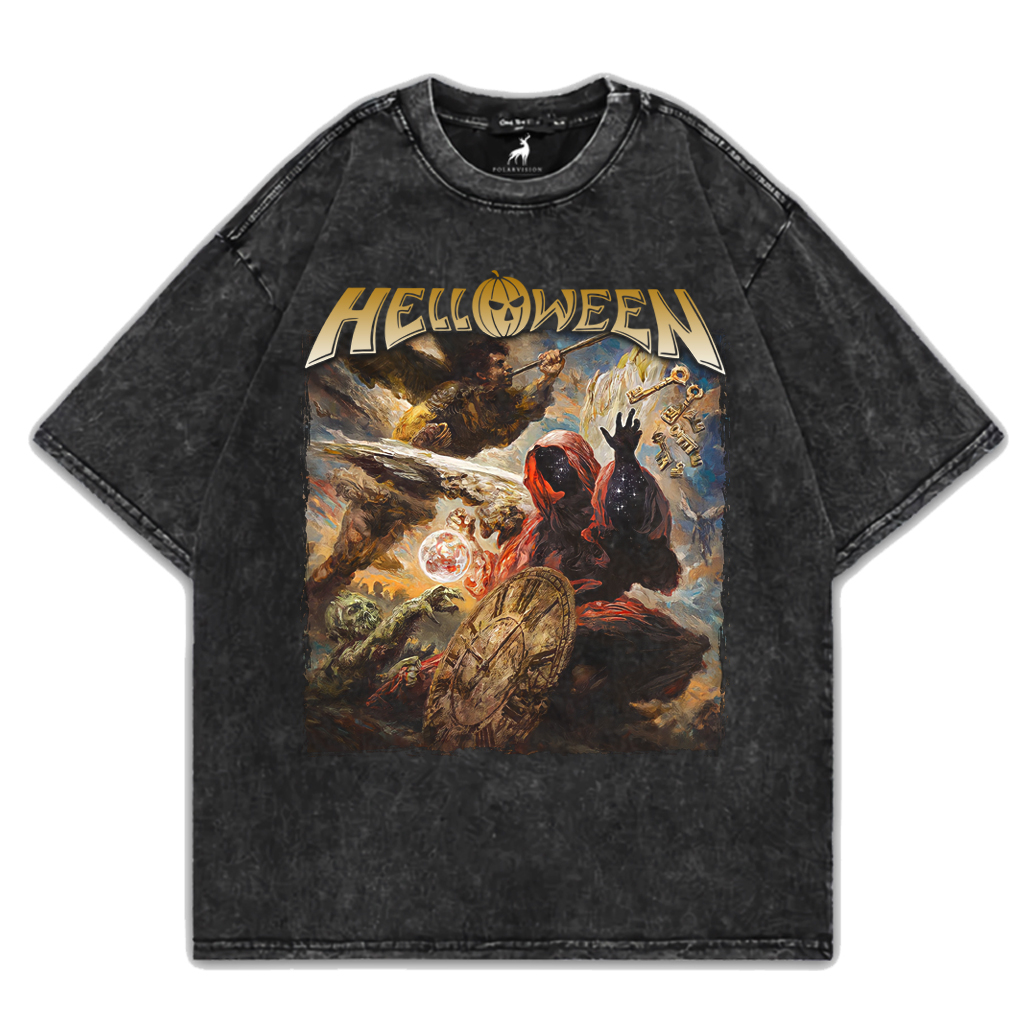 PolarVision T-shirt Oversize Washed Band Hellowen