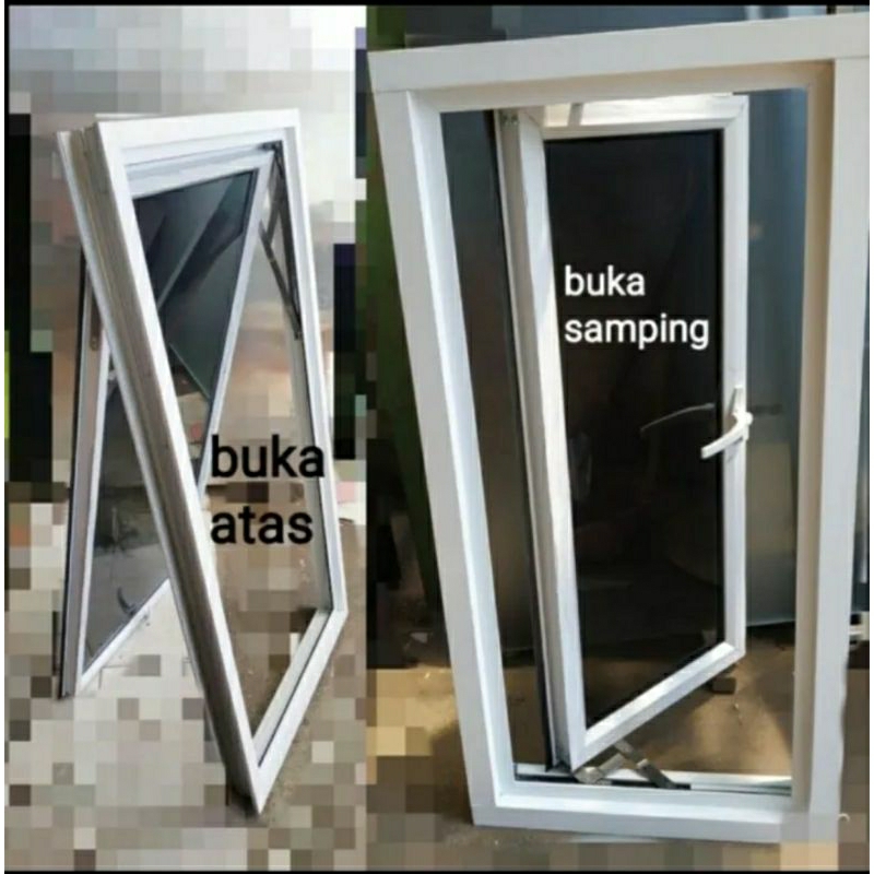 kusen aluminium + jendela casement T120 x L60 BAHAN INKALUM LEBIH TEBAL