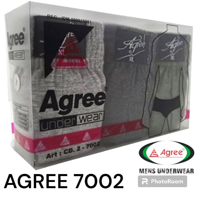 AGREE 7001 &amp; 7002 | CD Pria Agree Karet Dalam | Celana Dalam Pria Set 3pcs | Pakaian Dalam Pria