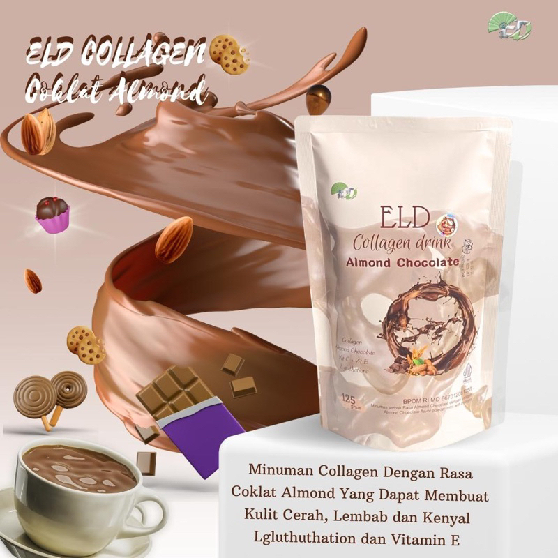 ELD COLLAGEN COKLAT ALMOND || LGLUTHATIONE || VITAMIN E ||ANTI OKIDAN ||MENAIKAN BERAT BADAN