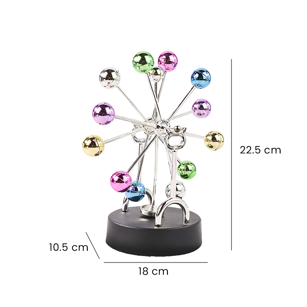 Pajangan Meja Pendulum Newton Perpetual Model Ferris Wheel - Black