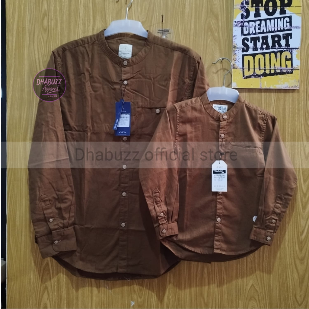 BAJU KEMEJA KOKO KEMKO COUPLE PASANGAN AYAH ANAK LENGAN PANJANG FULL KANCING ORIGINAL TERBARU SAJUAK