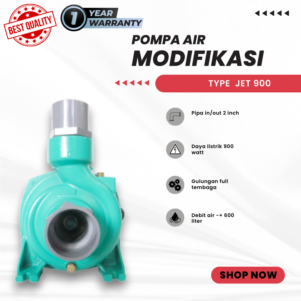 mesin pompa air type jet 900 semburan kencang full 2 dim hemat listrik kualitas bagus untuk kolam ik