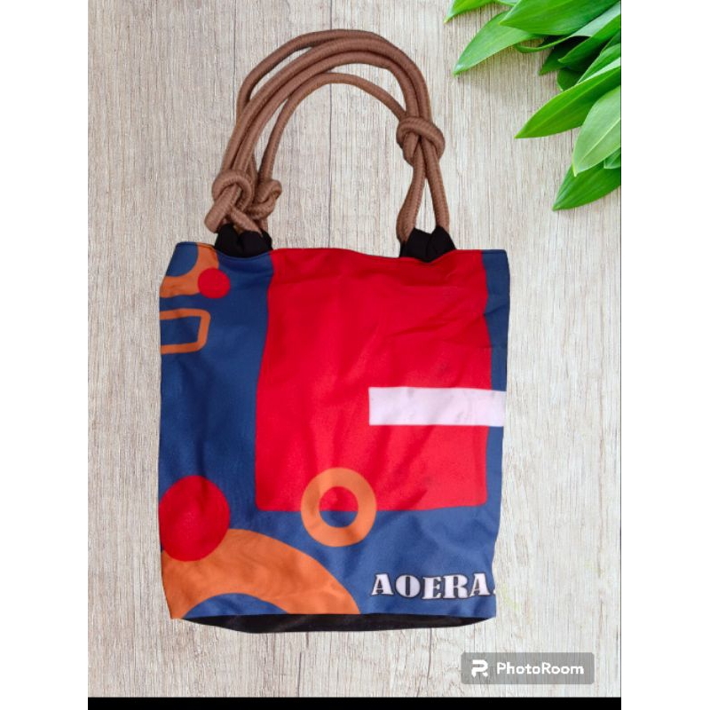 tote bag tas tali sumbu tali tambang tas jinjing printing