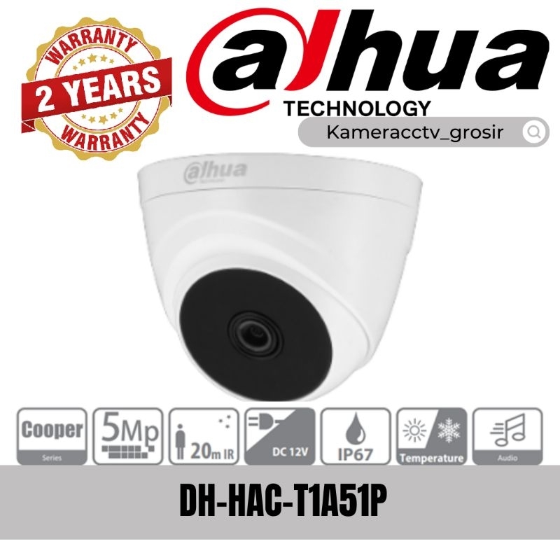 CAMERA CCTV 5MP DAHUA INDOOR DH-HAC-T1A51P