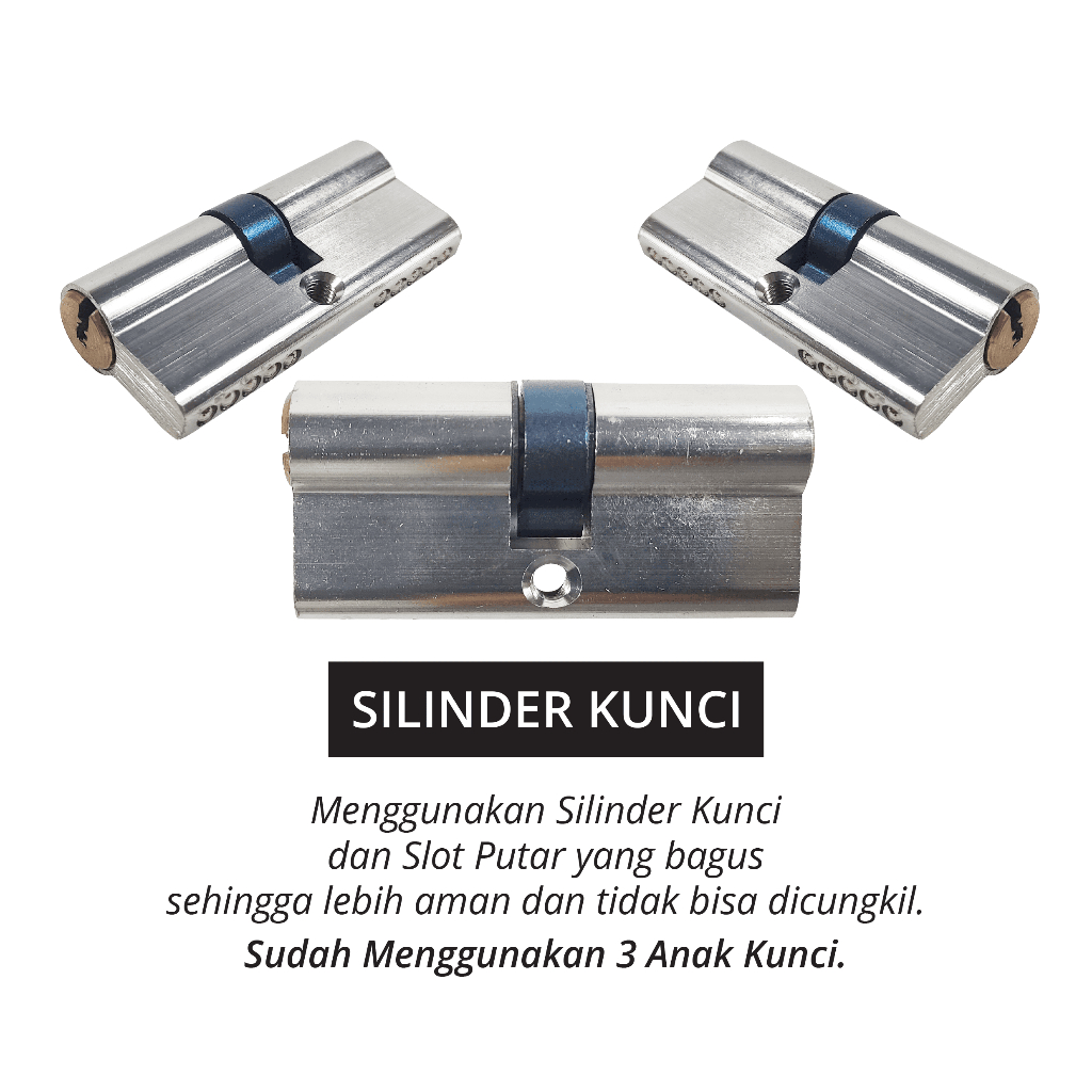 Kunci Pintu Rumah Set Besar 25cm Minimalis STALION