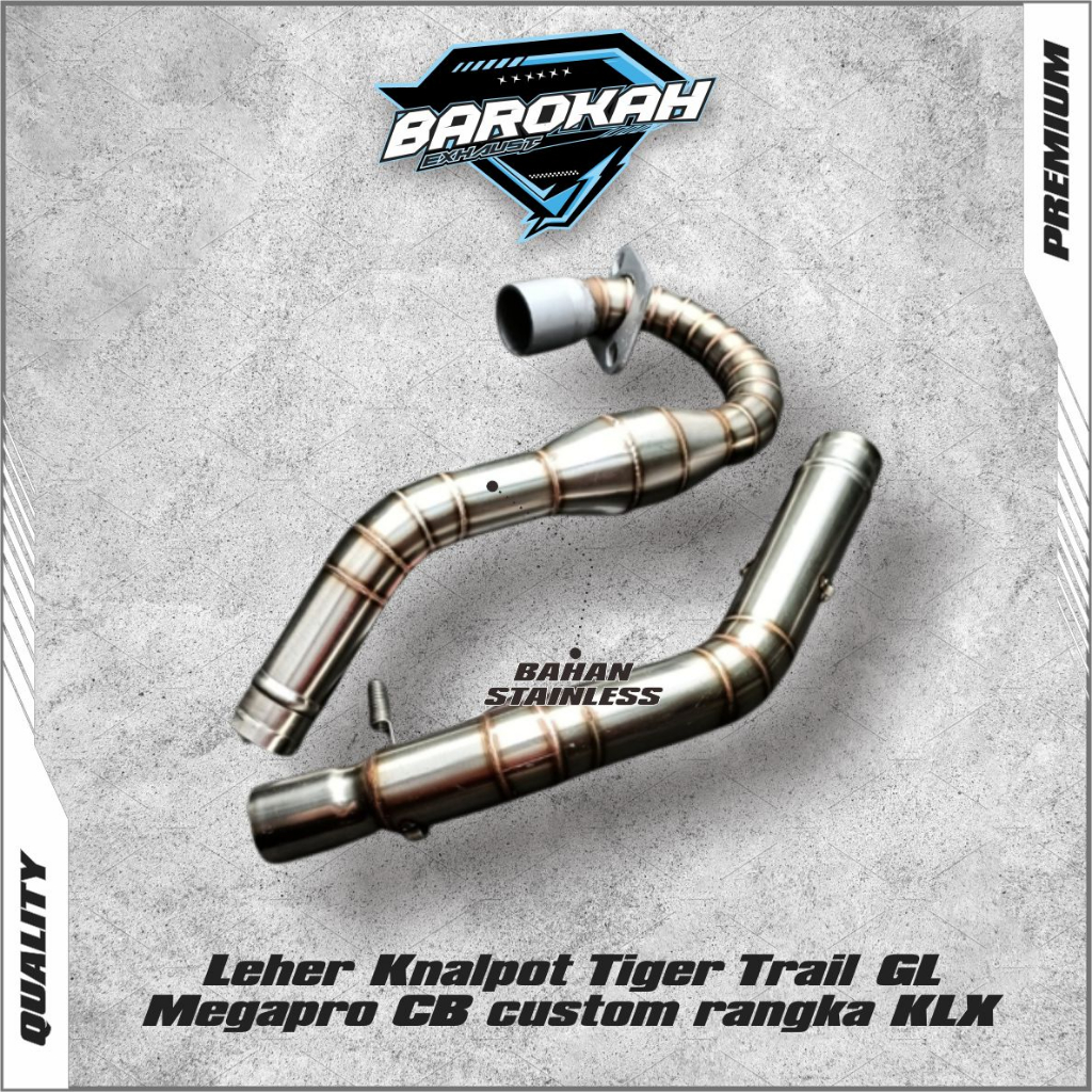 Leher Knalpot Tiger Trail GL Megapro CB custom rangka KLX - Barokahexhaust
