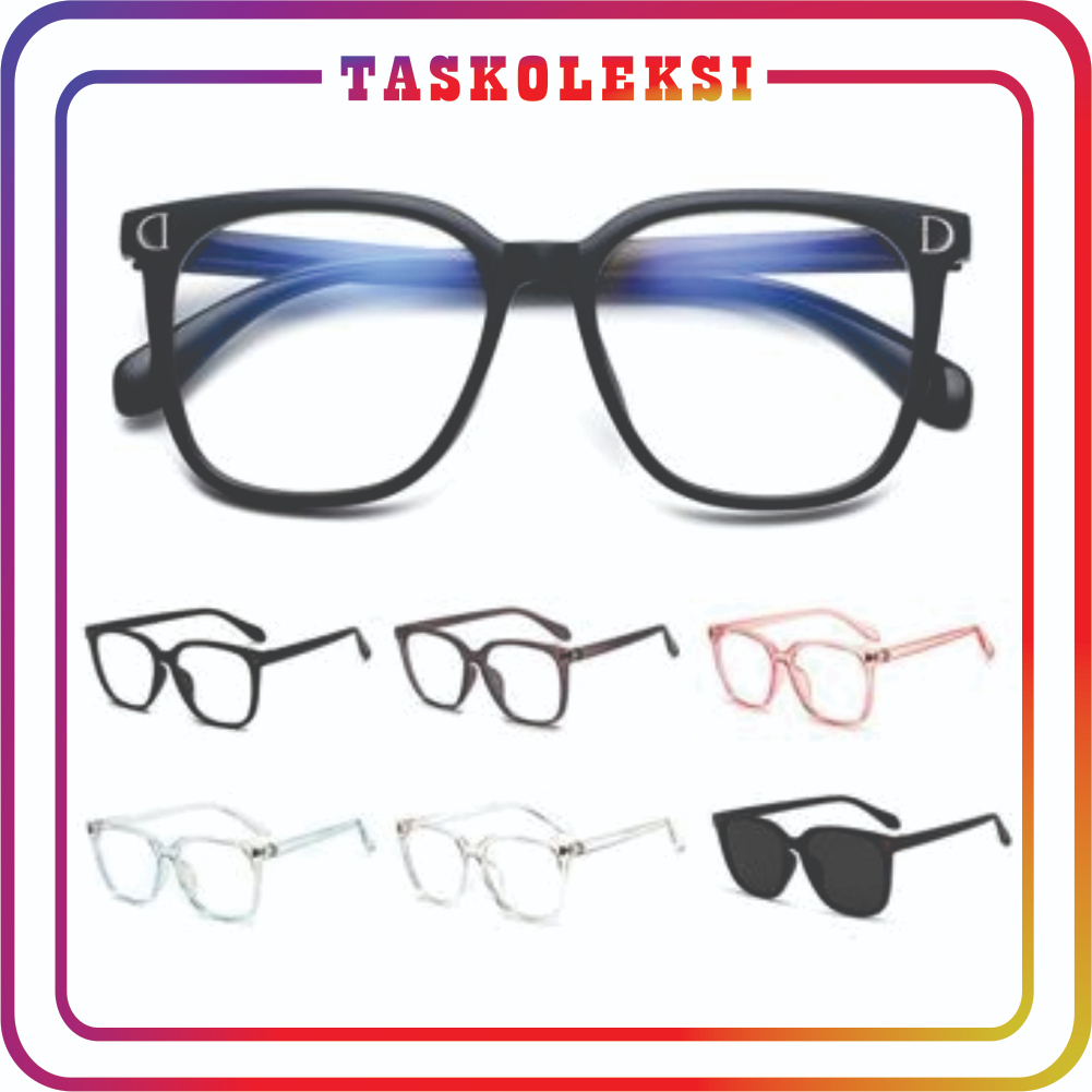 ☛TK☚ Kacamata Persegi Retro Aquare Pria Wanita Optik Fashion Komputer Kacamata G042