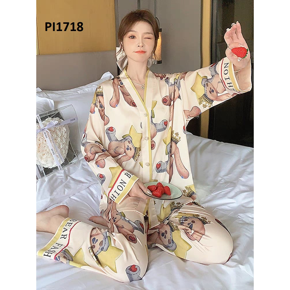 PIYAMA BAJU TIDUR WANITA KOREA PP SUTRA PI1718