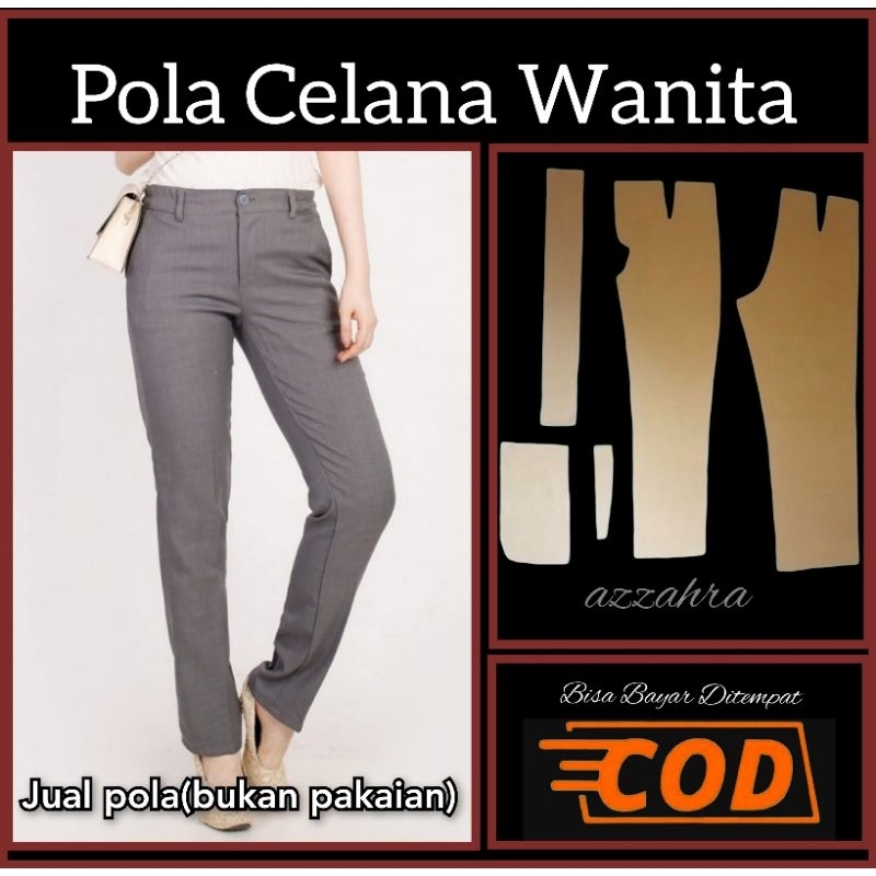 Pola Celana kerja wanita(pola instan) pola celana formal