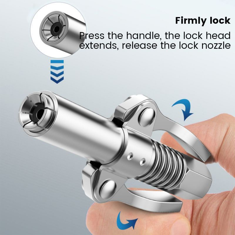 Alat Aplikasi Minyak Gemuk Grease Gun Dengan Handle Ganda Dengan Selang Yang Serasi Grease Coupler Heavy Duty