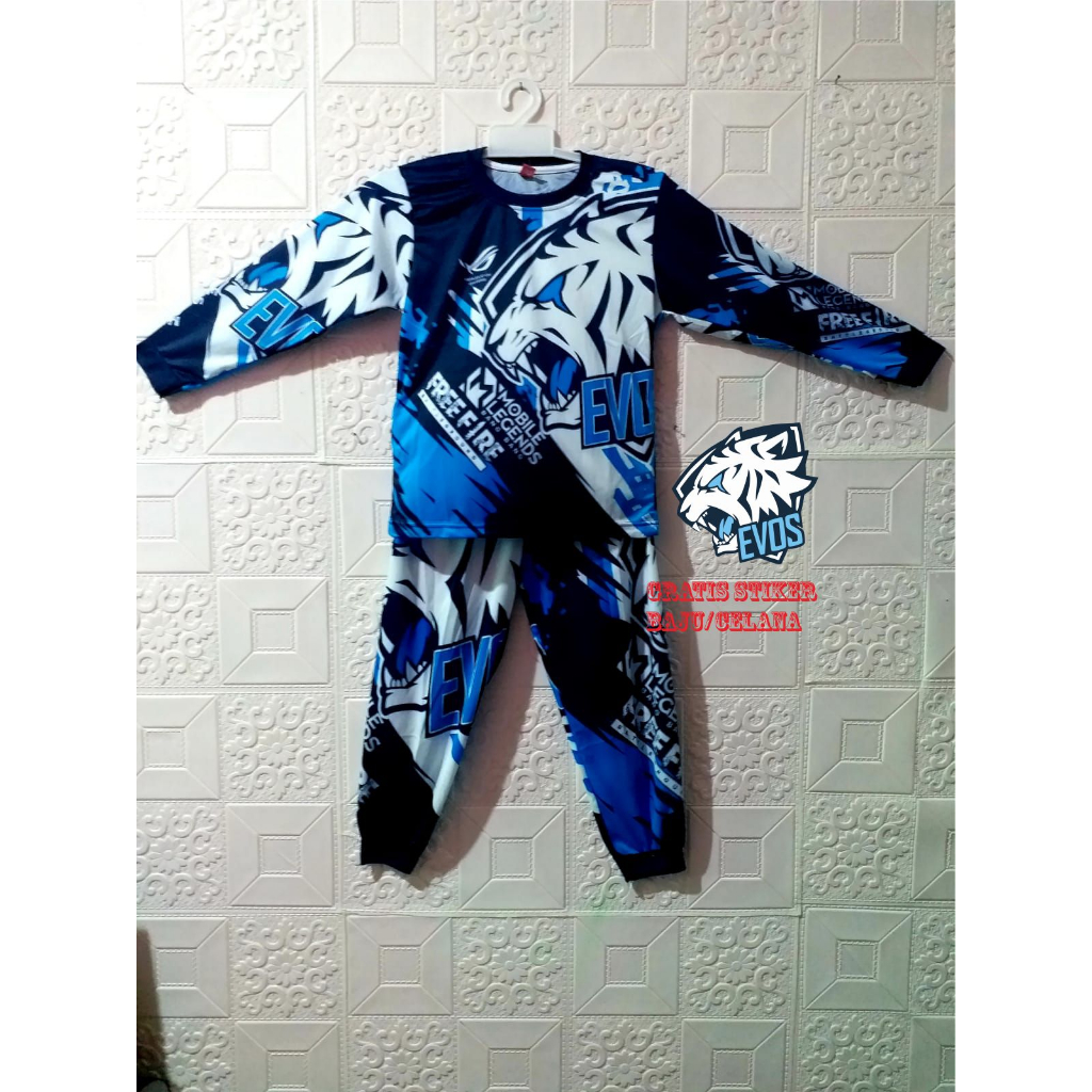 FEI FASHION / BAJU LENGAN PANJANG FF ANAK LAKI LAKI  BAJU EVOS FF ANAK LAKI LAKI  JERSEY KAOS BAJU G
