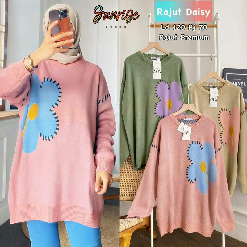 Daisy rajut/sweater/sweater jumbo/atasan wanita/outfit