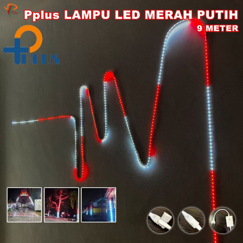 [ Pplus ] Lampu led strip RGB 6 Warn 2835 5050 8m / 17 Agustus Hari Nasional/Bendera Indonesia Merah Putih Lampu Hias/Lampu hias bendara hari nasional/Lampu Selang RGB Hias  Murah/lampu selang kelap kelip//rgb/lampu led stripe 10m