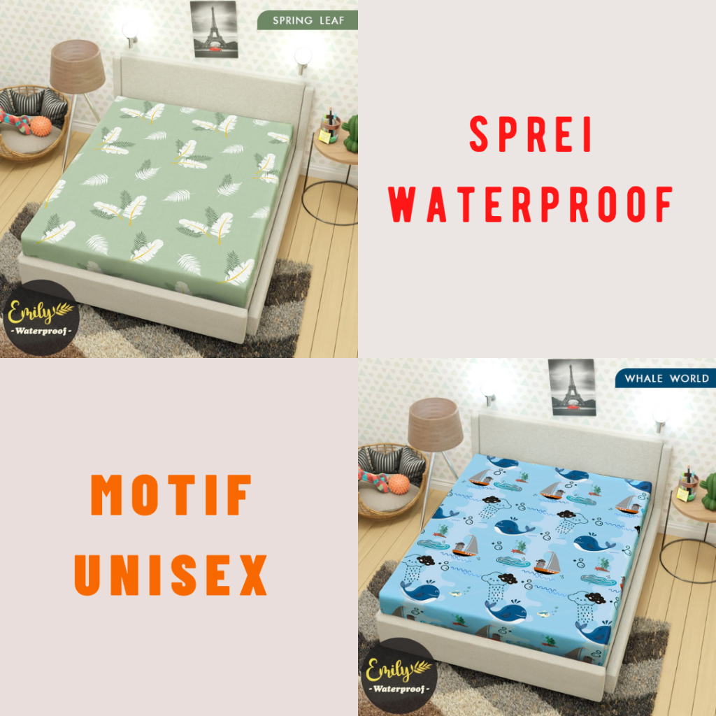 SPREI WATERPROOF Anti Ompol Air Debu FREE KARET ANTI GESER Motif DEWASA ANAK UKURAN Size 180x200 160x200 140x200 120x200 100x200 90x200 200x200 Double Single Queen King