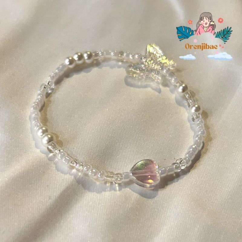 Gelang Manik Kupu-Kupu/Sejin Bracelet/Buterfly Bracelet/KPOP Bracelet/Gelang Manik/Bead Bracelets