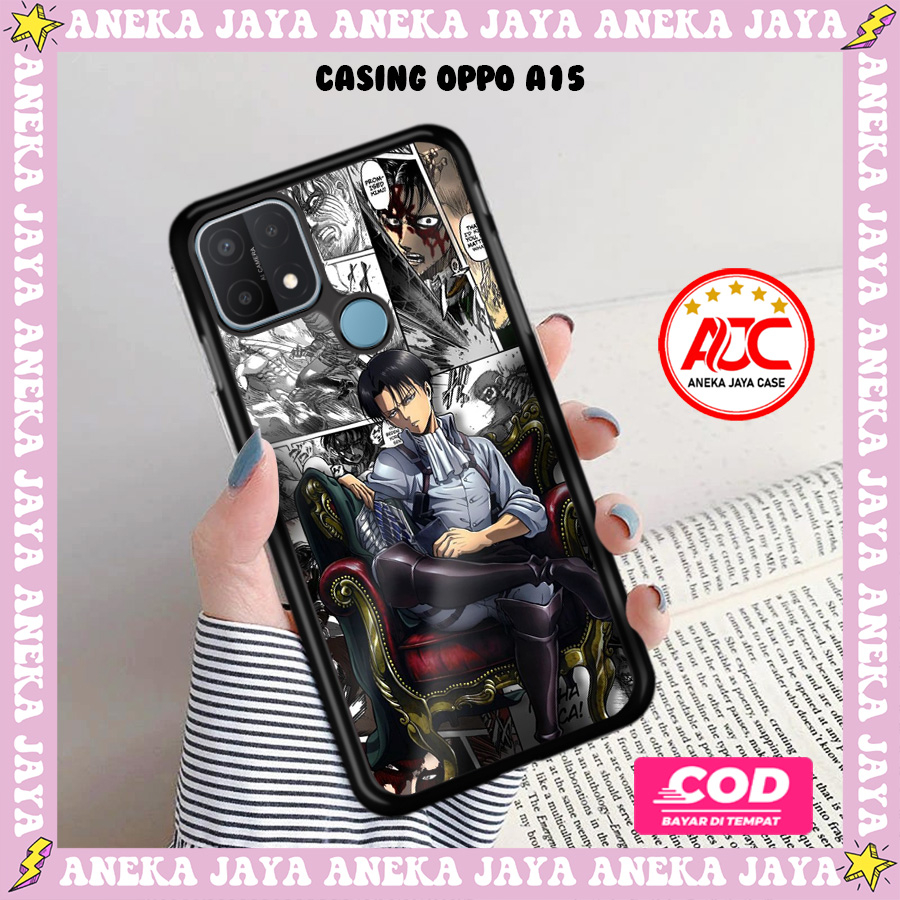 Case Oppo A15 Motif Terbaru Anime AOT Levi Aesthetic Cute Karakter Lucu Keren Termurah Bahan Softcas