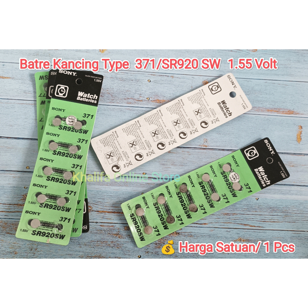 Baterai Batre Battery Kancing AG6 SR920SW 371 Jam DLL SR920SW, SR69, SR921, SB-AN, 280-31, V371, D37