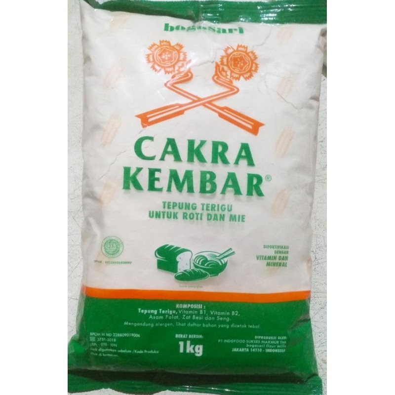 

Tepung Cakra Kembar kemasan 1kg