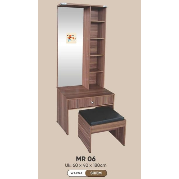 Meja Rias Minimalis 60x180cm Free Kursi Mr06 - Medan Kota Free Antar Berlaku COD - Medan
