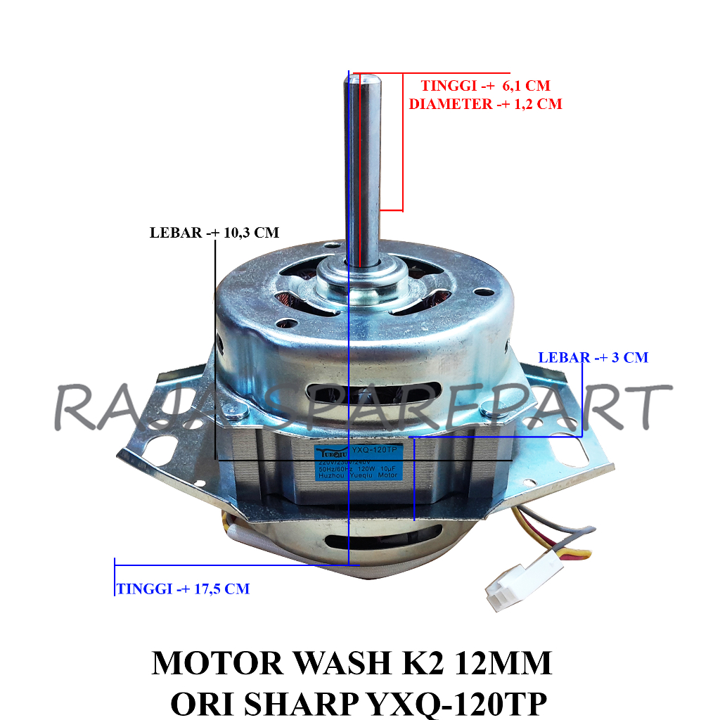 MOTOR WASH MESIN CUCI KAKI 2 12 MM ORIGINAL SHARP YXQ-120TP