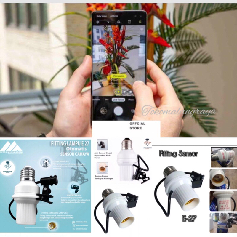 fitting lampu sensor cahaya/fitting sensor cahaya