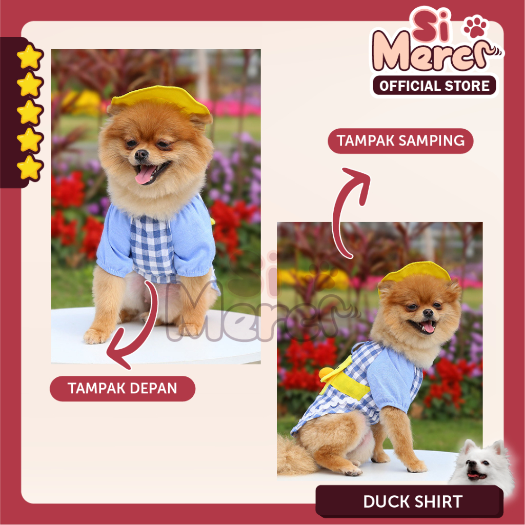 Baju Anjing Kucing Korea / Baju Musim Panas Anjing Kucing /Topi Anjing Korea / Baju Anjing / Harness Baju Anjing Kucing/ Harness Premium Anjing / Harness Lucu Anjing Kucing / Harness Korea /Baju Anjing Kucing Lucu/ Baju Anjing Korea / Duck Shirt