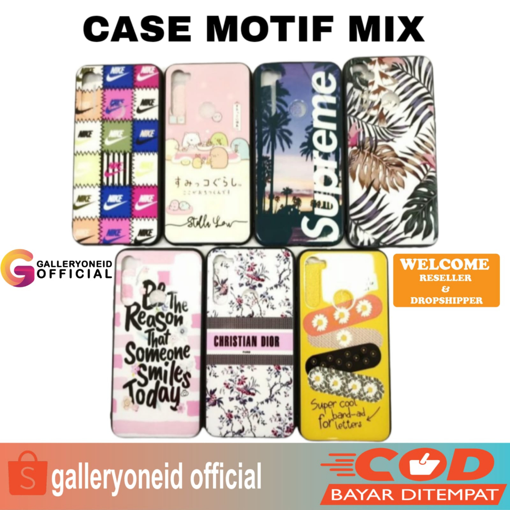 Soft Case Motif Mix Realme C3 C17 7 5i 6 Pro XT Casing Hp Gambar