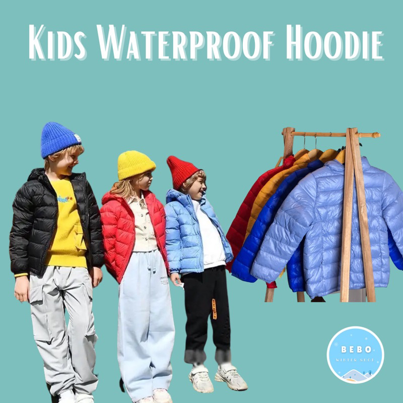 Waterproof Jacket for Kids Jaket Anti air Windproof Anak