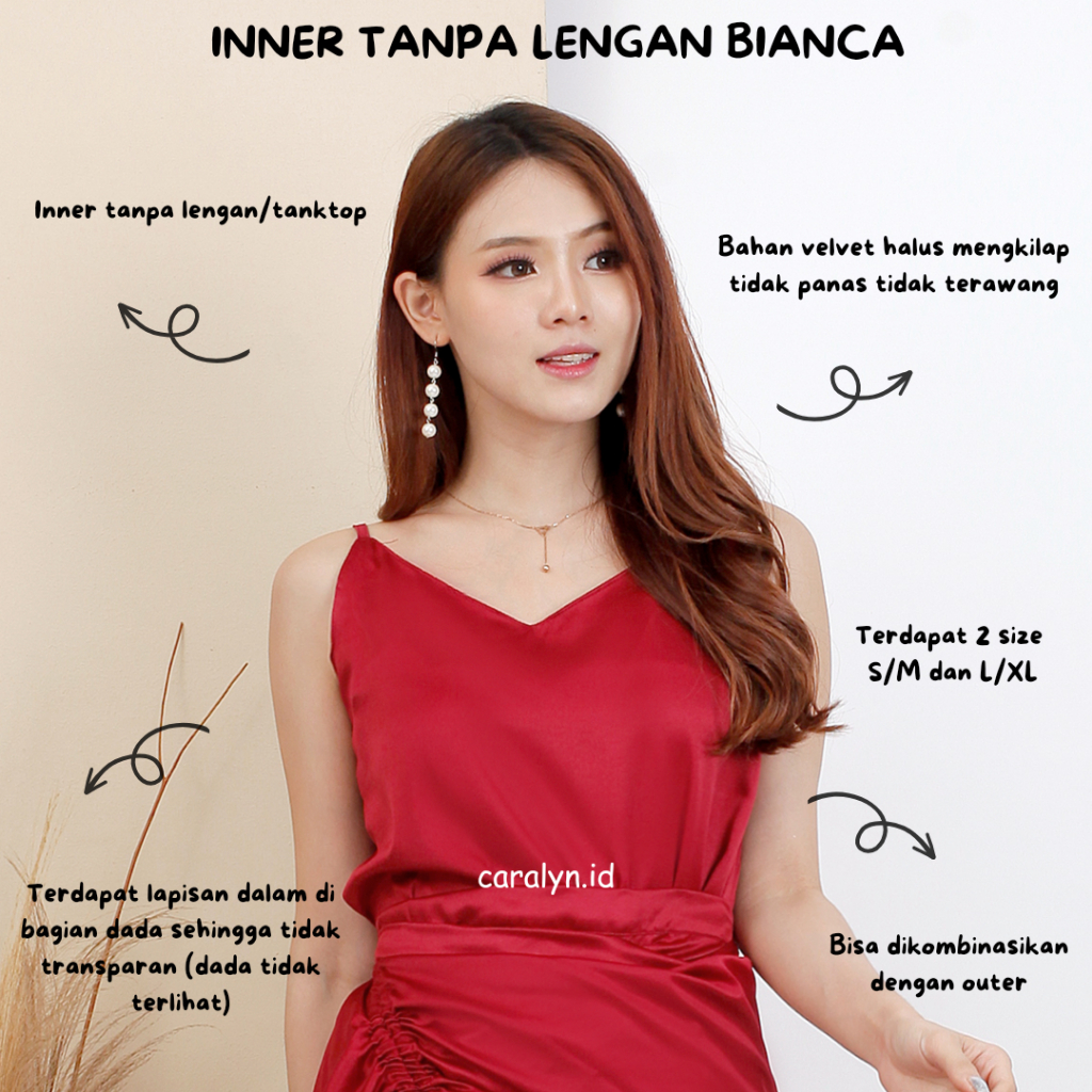 INNER BIANCA INNER V DALAMAN MANSET OUTER INNER VELVET MENGKILAP